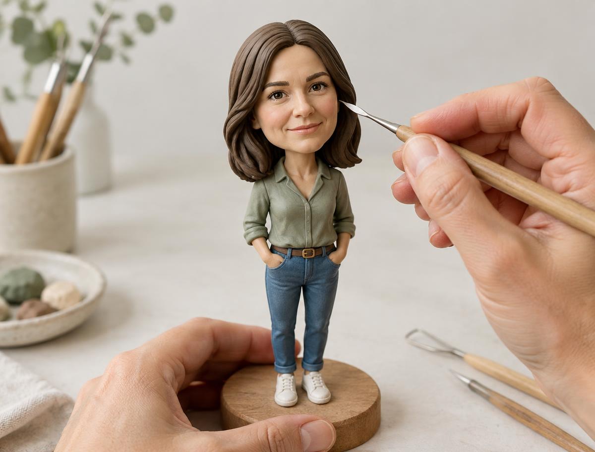 Illustration: detailing a polymer clay figurine