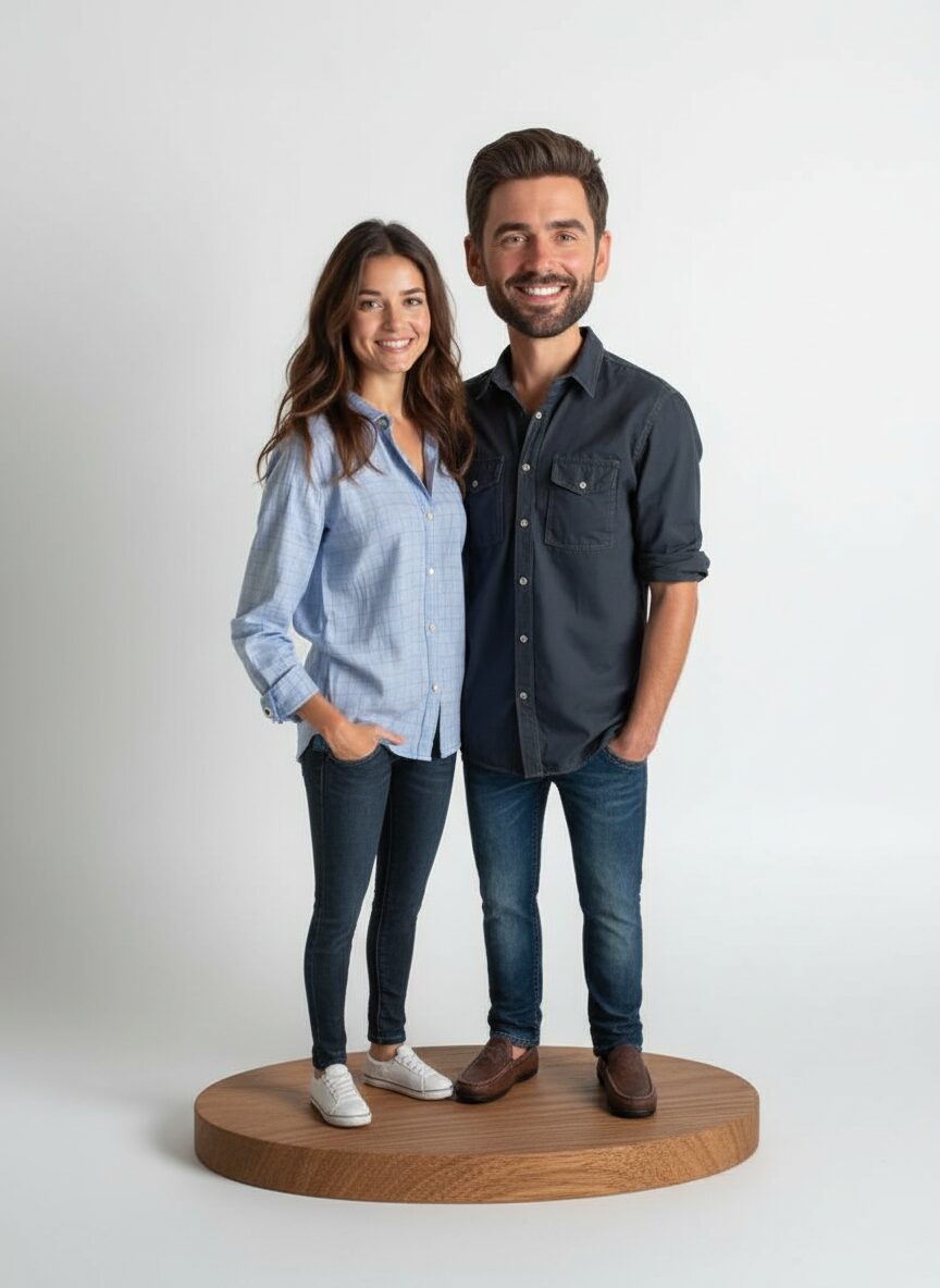 Hand-sculpted bobblehead: Couples & portraits