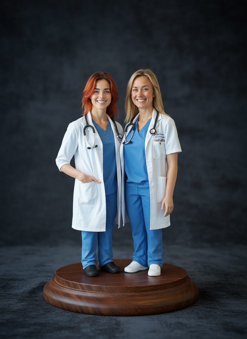 Hand-sculpted bobblehead: Professions & uniforms