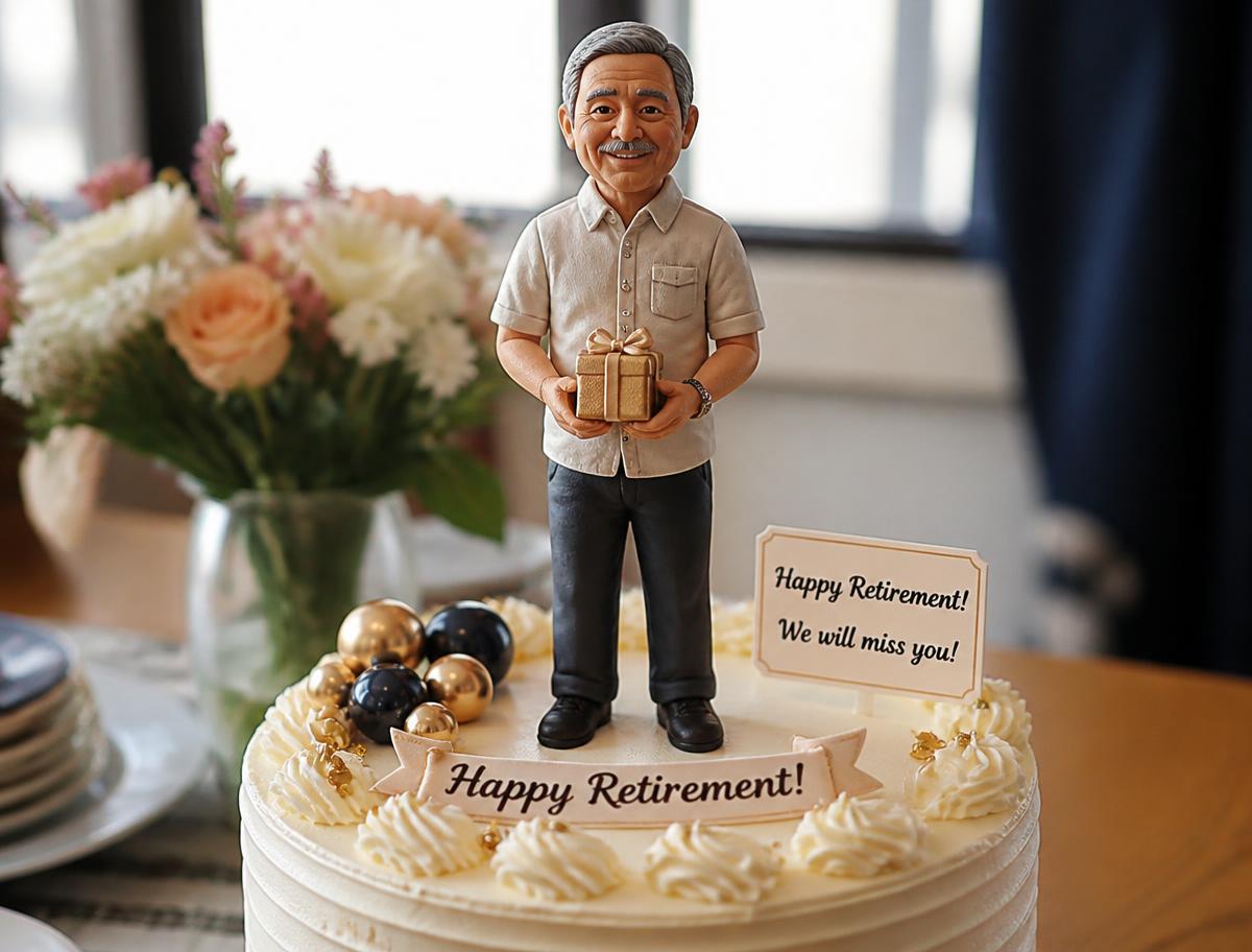 Hand-sculpted bobblehead: Farewell & retirement