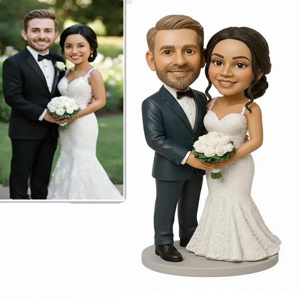 Hand-sculpted bobblehead: Wedding & anniversary