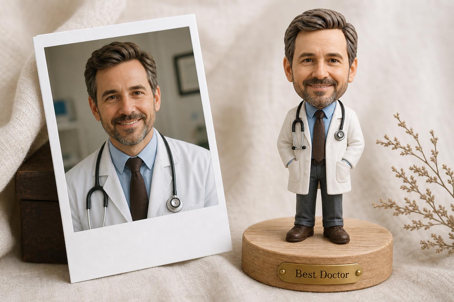 Doctor bobblehead personalised – medical figure after photo
