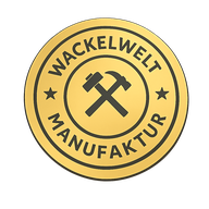 Wackelwelt Manufaktur quality badge - handcrafted originals